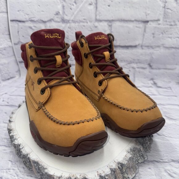 Kuru Quest Women's Size 7.5 Hiking Boots Golden Wheat Leather EUC - Picture 2 of 11